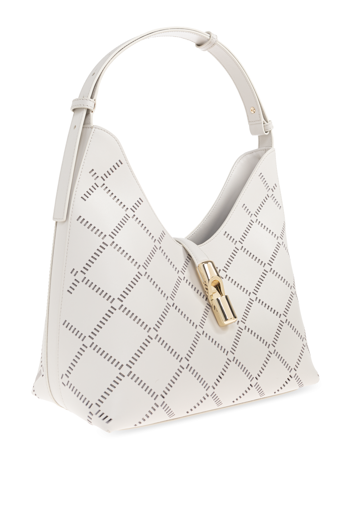 バッグ Furla Goccia Shoulder Bag Medium White Shoulder bag 